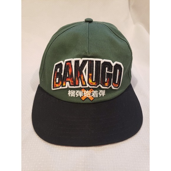 My Hero Academia Bakugo GreenCap Hat Adjustable Snapback Raised Embroidered Logo - Picture 2 of 9